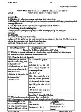 Giáo án Đại số Lớp 8 - Chương trình cả năm - Năm học 2019-2020